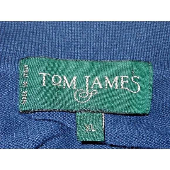 Tom James Men’s Polo Sweaters Made in Italy Sz XL - Picture 2 of 8